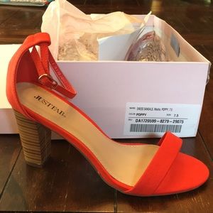 Poppy red dress sandal